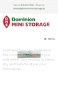 Mobile Screenshot of dominionministorage.ca